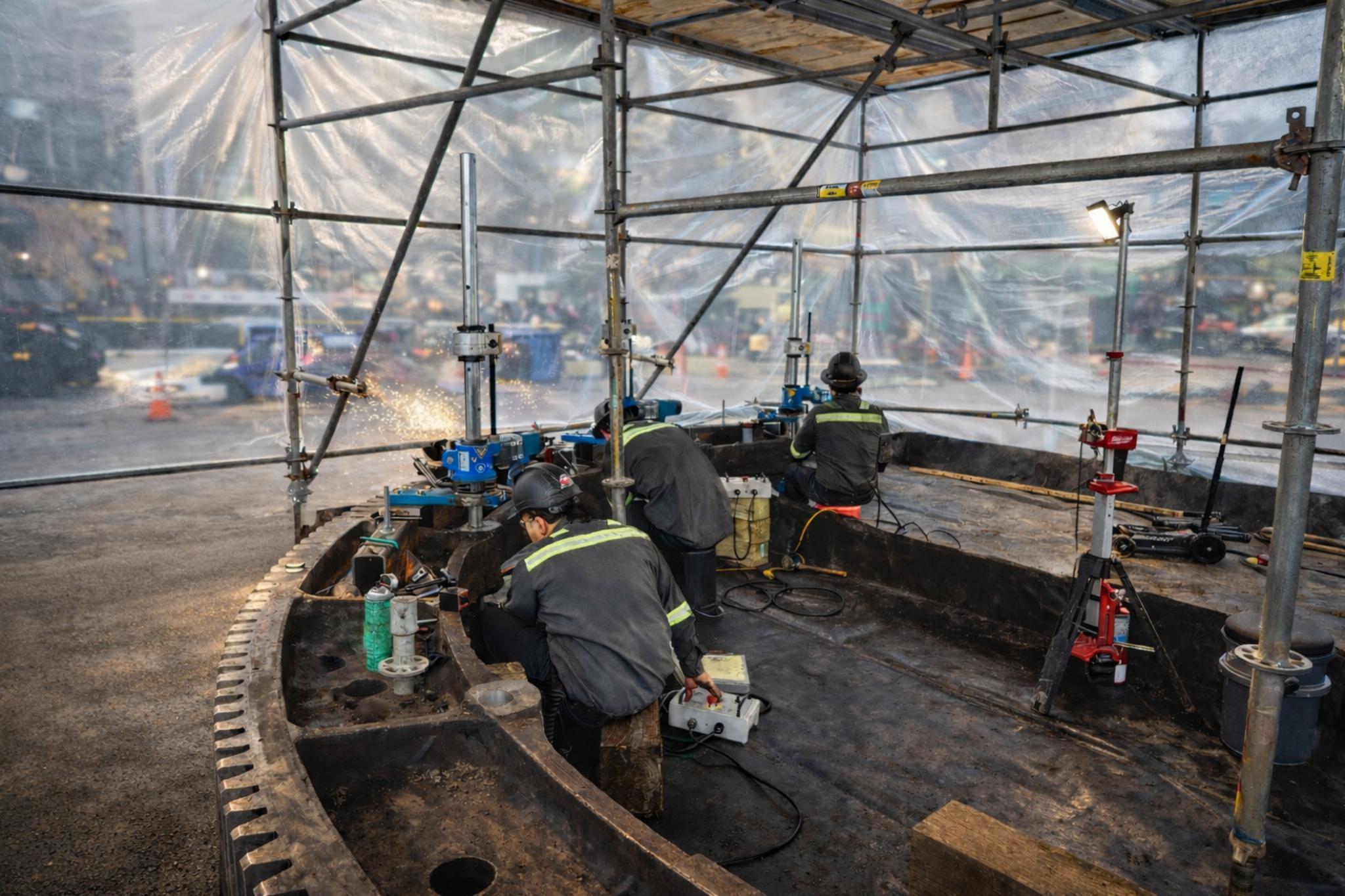 Atlas Machine - On-Site Kiln  Bull Gear Repair